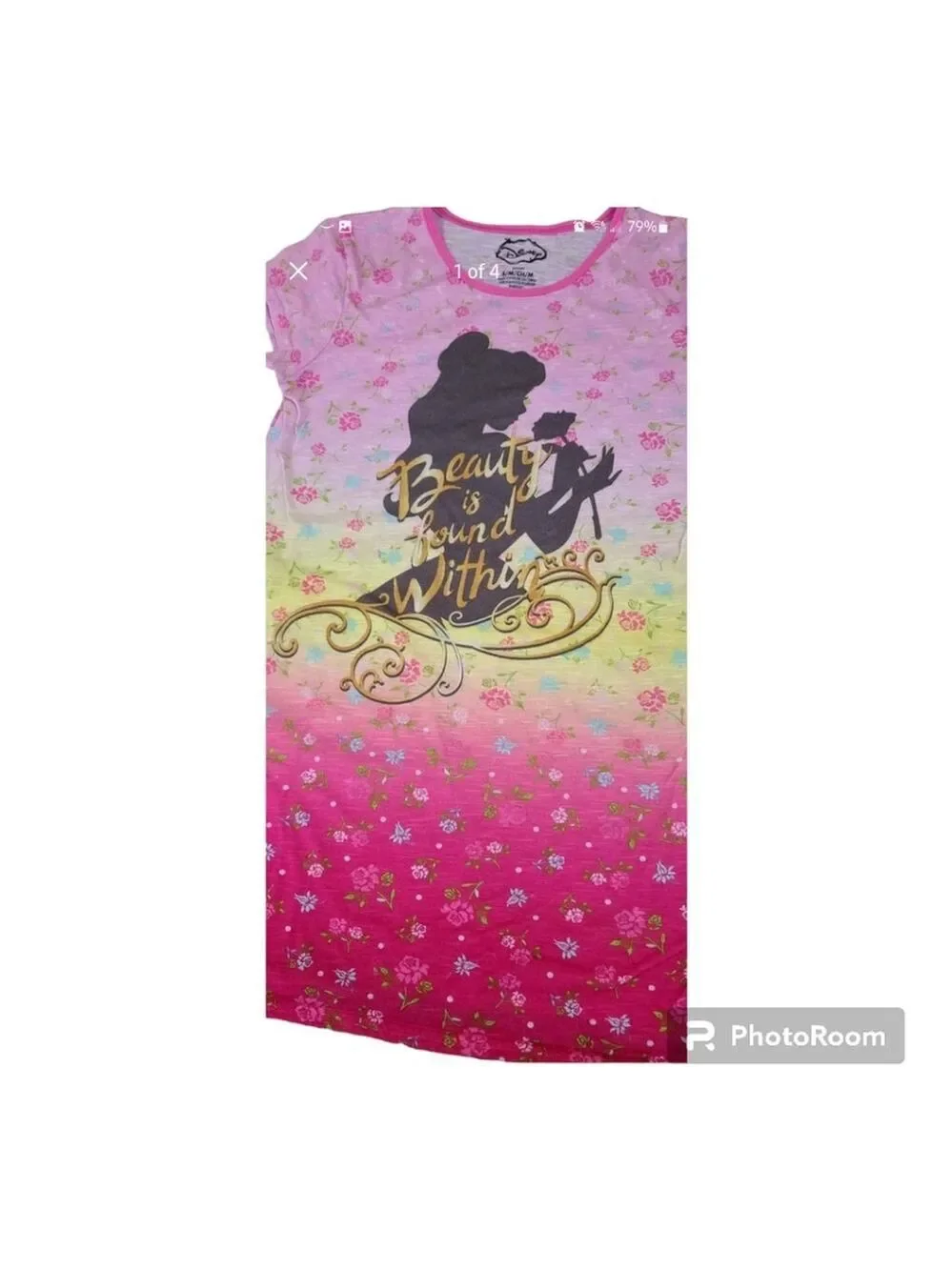 Disney Girls Short Sleeved Nightgown Size S/M